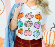 Load image into Gallery viewer, Colorful Pumpkins Graphic Tee