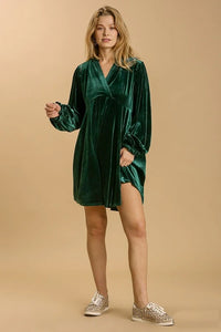 A Moment Like This Velvet Dress-3 Colors Available