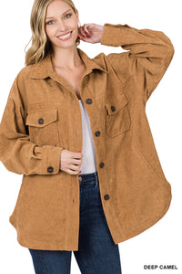 Dare To Imagine Corduroy Shacket-Multiple Colors Available