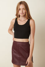 Load image into Gallery viewer, Leather Hi-Low Mini Skirt- 2 Colors Available