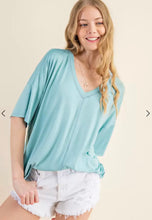 Load image into Gallery viewer, Lucielle V-Neck Short Sleeve Top-Multiple Colors Available