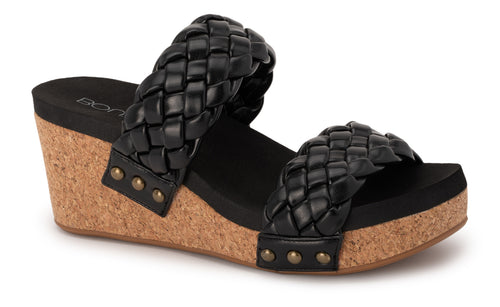 Delightful Black Braided Sandals