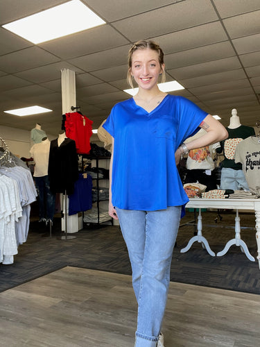 Sweet Simplicity Royal Blue Top