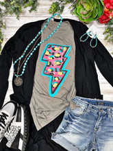 Load image into Gallery viewer, Callie&#39;s Leopard Lightning Bolt Graphic Tee