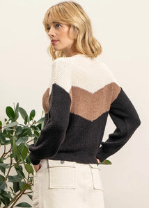 Tri Color Block Sweater