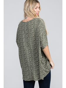 Spotted Downtown Olive Top