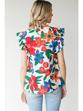 Load image into Gallery viewer, Happy Thoughts Floral Ruffle Top