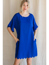 Load image into Gallery viewer, Kenlee Scalloped Dress- 2 Colors Available
