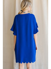 Load image into Gallery viewer, Kenlee Scalloped Dress- 2 Colors Available