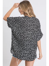 Load image into Gallery viewer, Spotted In Style Flowy Top in Black