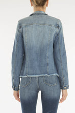 Load image into Gallery viewer, Jackie Denim Jacket with Frayed Bottom