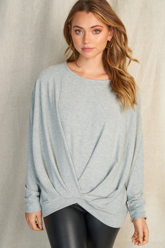 Millie Gray Long Sleeve Top