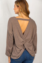 Load image into Gallery viewer, Making Plans Long Sleeve Top with Cut Out Back