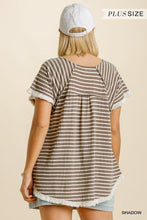 Load image into Gallery viewer, Shadow Striped Short Sleeve Top